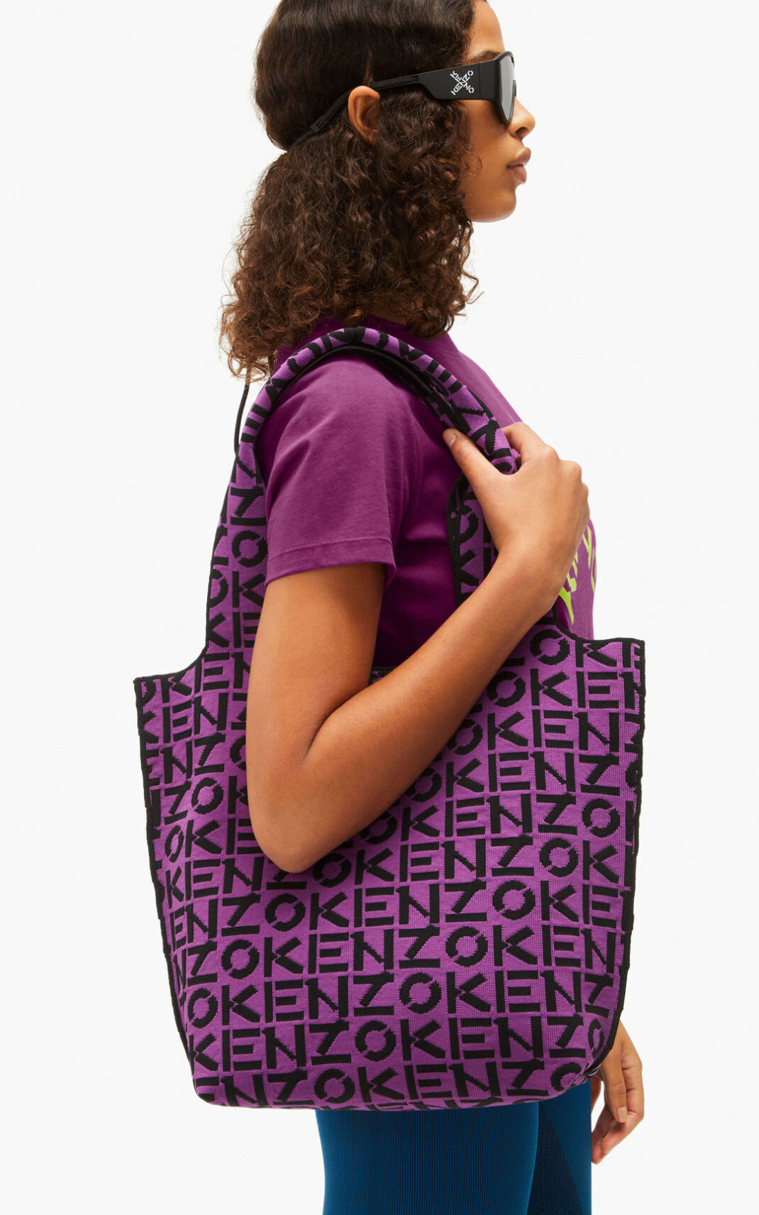 Bolsa De Mão Kenzo Skuba small monogram Feminino - Roxo | 487PEWHOI